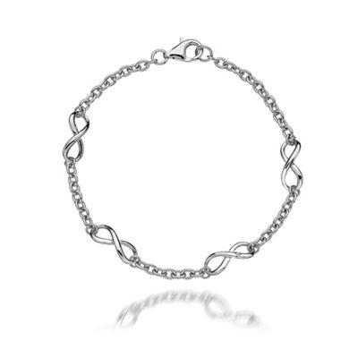 Sterling silver 'Infinity' bracelet